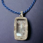 Pendentif Cristal de roche arc en ciel Argent 925 sur cordon
