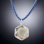 Pendentif Cristal de roche hexaèdre Argent 925 sur cordon