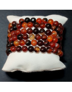 Bracelet Sardonyx (Sardoine ) Pierres rondes 8mm