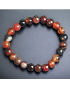 Bracelet Sardonyx (Sardoine ) Pierres rondes 8mm