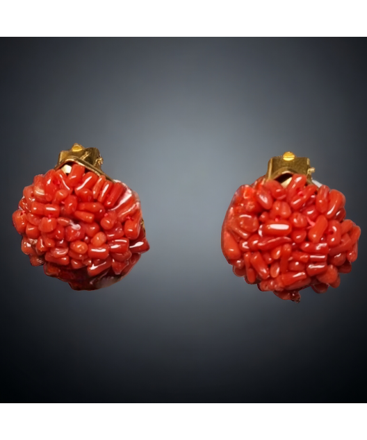Boucles Corail à clips Plaquées or