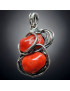 Pendentif Corail rouge Argent 925