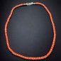 Collier Corail perles de 4mm avec inserts & fermoir Argent 925