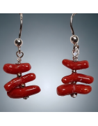 Boucles Corail baroque Argent 925