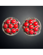 Boucles Perles de verre à clips