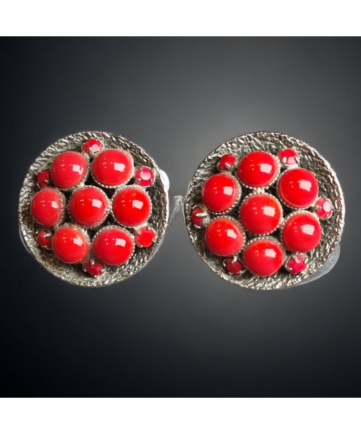 Boucles Perles de verre à clips