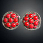 Boucles Perles de verre à clips