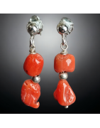 Boucles Corail baroque Argent 925
