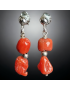 Boucles Corail baroque Argent 925