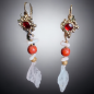 Boucles Corail & Quartz rose
