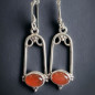 Boucles Cornaline Argent 925