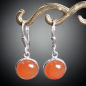 Boucles Cornaline Argent 925
