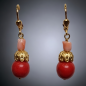 Boucles Corail & Quartz rose
