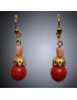 Boucles Corail & Quartz rose