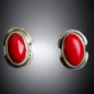 Boucles Corail Argent 925
