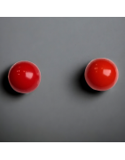 Boucles Corail boutons Argent 925