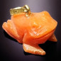 Pendentif Corail grenouille plaqué or