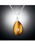 Pendentif Œil de tigre avec chaîne