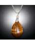 Pendentif Œil de tigre avec chaîne