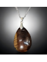 Pendentif Œil de tigre avec chaîne
