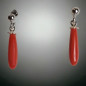 Boucles Corail gouttes Argent 925