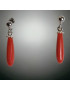 Boucles Corail gouttes Argent 925