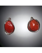 Boucles Corail Argent 925