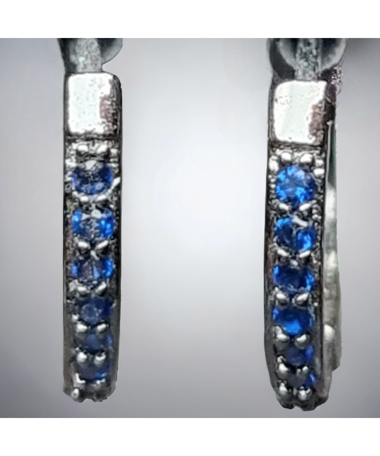 Boucles Zirconium bleu