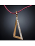 Pendentif Zirconium plaqué or rose sur cordon