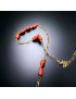 Collier Corail avec chaîne maillons Argent 925 Plaqué or
