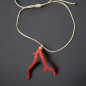 Pendentif Corail sur cordon réglable