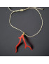 Pendentif Corail sur cordon réglable