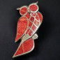 Broche Corail Chouette Argent 925