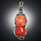 Pendentif Corail rouge Argent 925