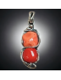 Pendentif Corail rouge Argent 925