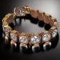 Bracelet Zirconium Acier plaqué or rose