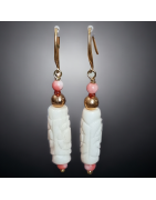 Boucles Ivoire & Corail plaquées or