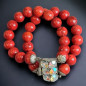 Bracelet Corail & Zirconium Argent 925