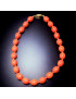 Collier Bakélite Perles "olive" avec fermoir à vis