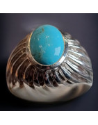 Bague Turquoise Argent 925 Taille 73