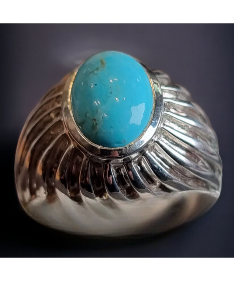 Bague Turquoise Argent 925 Taille 73