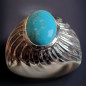 Bague Turquoise Argent 925 Taille 73