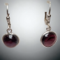 Boucles Grenat cabochons Argent 925