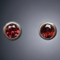 Boucles Grenat boutons Argent 925