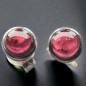 Boucles Grenat boutons Argent 925