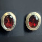 Boucles Grenat Argent 925