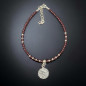 Bracelet Grenat facetté avec Fleur de vie Argent 925