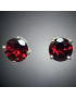 Boucles Grenat A+ facetté et griffé Argent 925