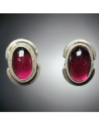 Boucles Grenat Argent 925