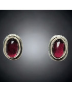 Boucles Grenat Argent 925